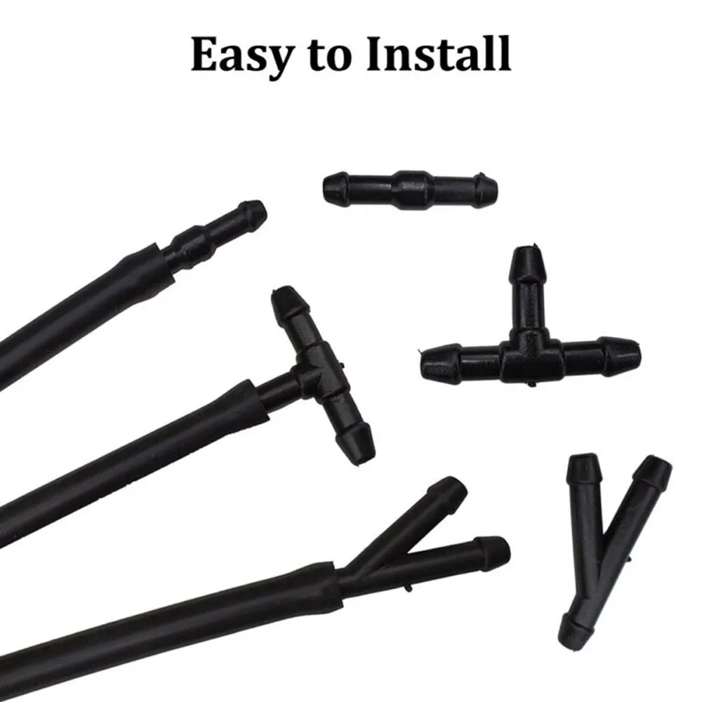 

18pcs Splitter Fittings Black T/Y/I Type Washer Hose Connector Water Tube Windshield Practical Kit Durable Hot ，Portable Aktisch