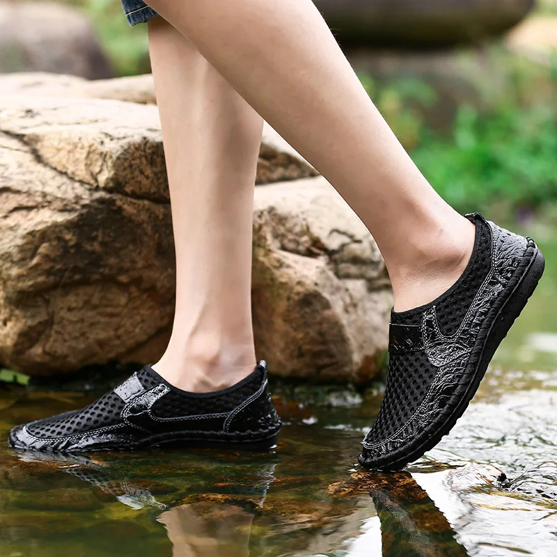 

Men Leisure Loafers Shoes Breathable Mesh Running Shoes Outdoor Jogging Walking Lightweight Shoes Comfortable Sports Sneakers