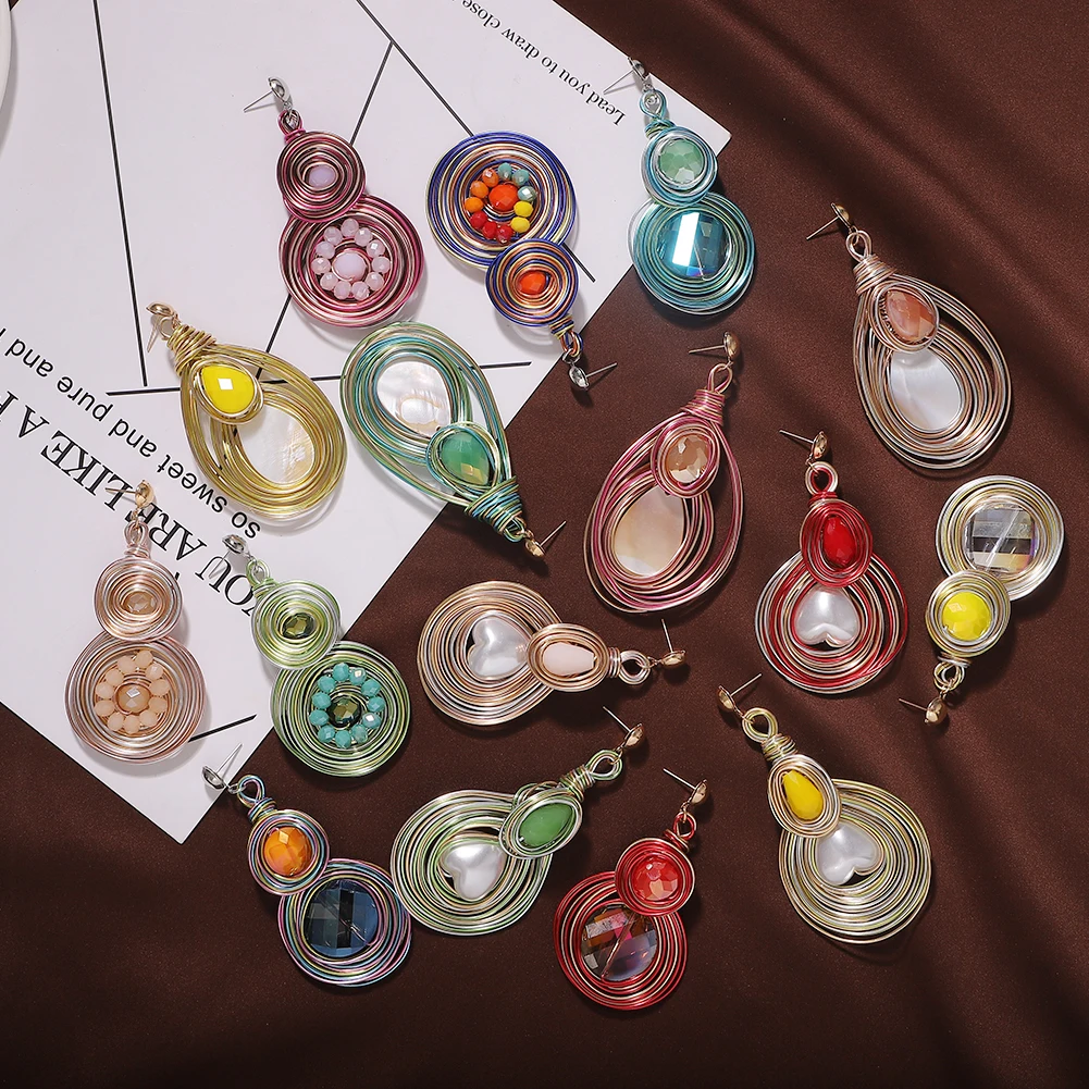 Новинка 2020 женские серьги ручной работы металлические украшения многослойные