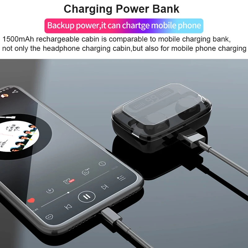 Беспроводные наушники TWS Bluetooth V5.0 беспроводные Hi-Fi стерео гарнитура с сенсорным