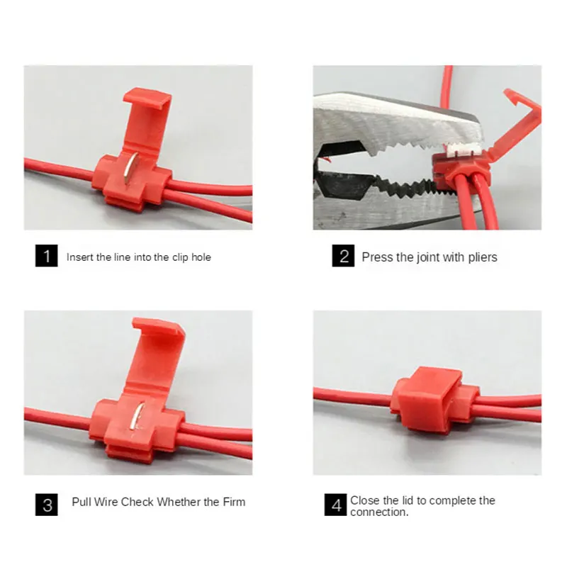 500pcs Fast connector joint flame retardant terminal clamp free stripping blue wire splitter | Обустройство дома