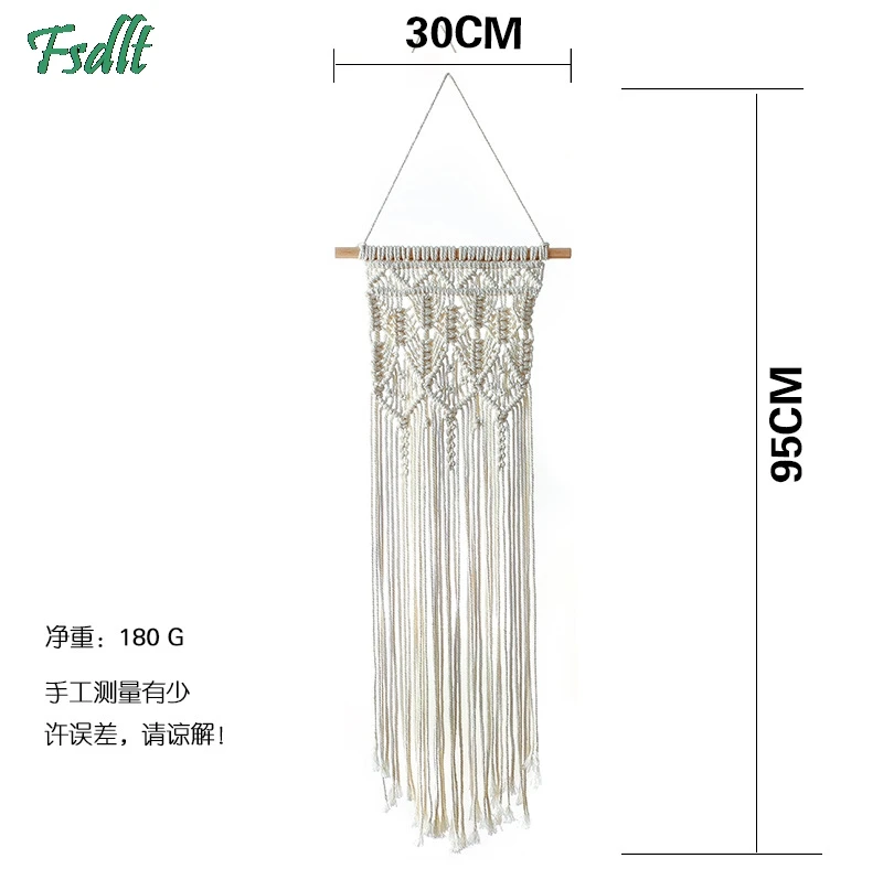 

Weaving Tapestry Making Pure Cotton Rope By Hand To Make Bedroom Living Room Decoration Pendant Wedding Gift For Home Tapestry