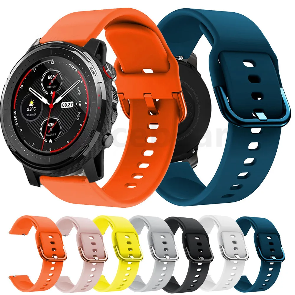 Силиконовый ремешок для наручных часов Xiaomi Huami Amazfit Stratos 3 2/2s темп Смарт GTR 47 мм