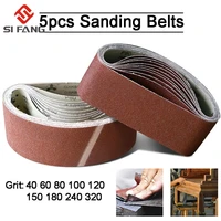 5pcs 610100mm abrasive sanding belts p40 320 abrasive sanding screen band 424 for wood soft metal grinding polishing