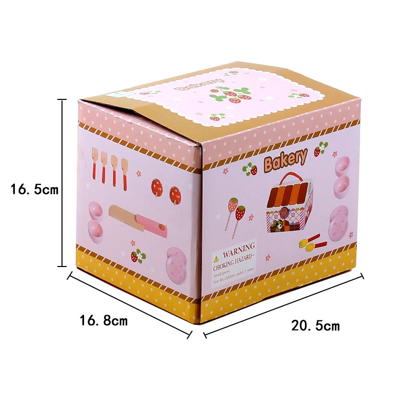 

New children's Wooden Birthday Cake Simulation Fruit Toys Boys And Girls Play House Kitchen Set Toys Mini Food Toys For Kids