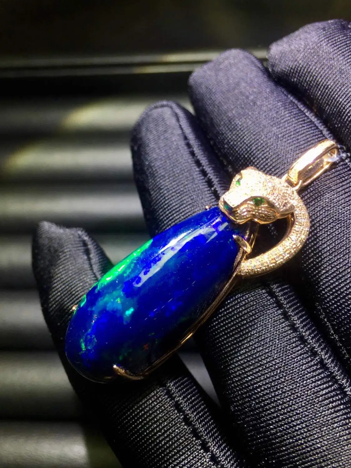 Женское Ожерелье из 18-каратного золота с натуральным опалом 100% карата | Украшения