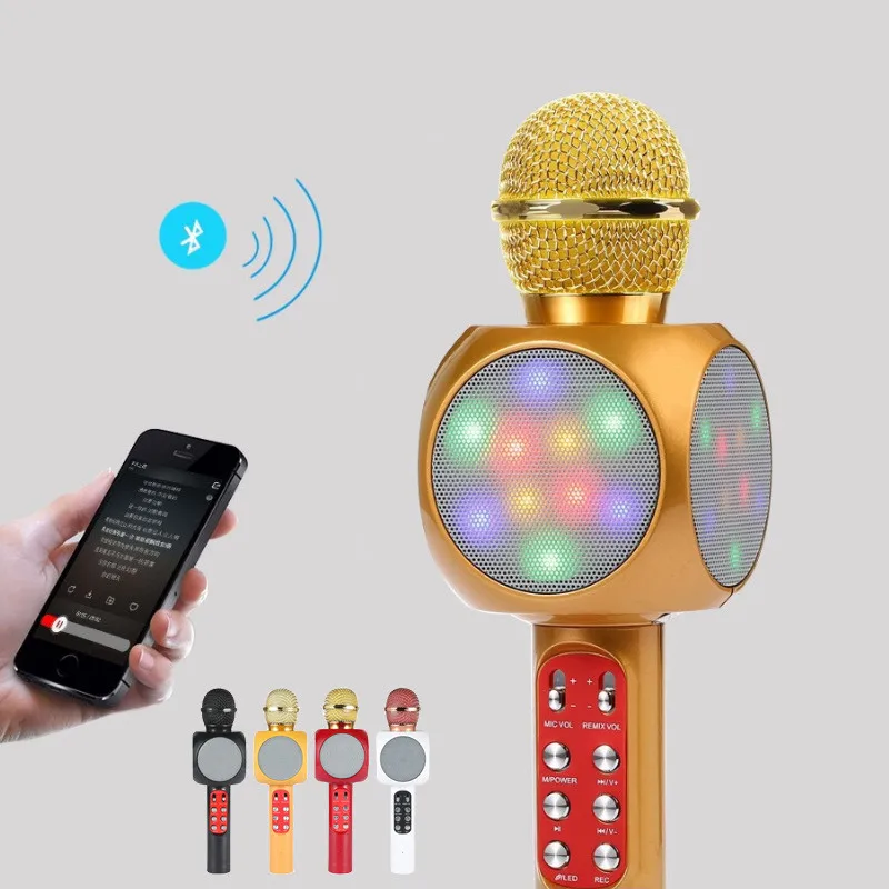 Микрофон с Bluetooth светильник Shenmai для мобильного телефона микрофон караоке