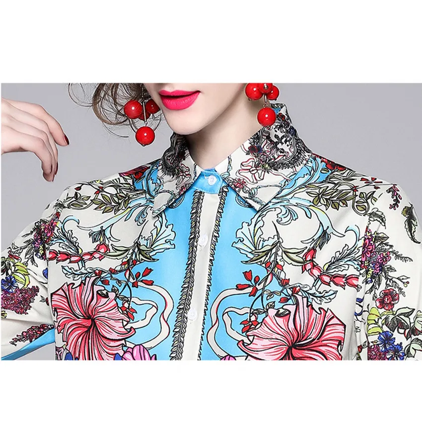 Рубашка женская с длинным рукавом офисная винтажная 2019|Блузки| |