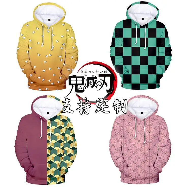 

Jackets Coats Demon Slayer: Kimetsu no Yaiba hoodie Kamado Tanjirou Kamado Nezuko Sabito Iguro Obanai cosplay Hooded Sweatshirts