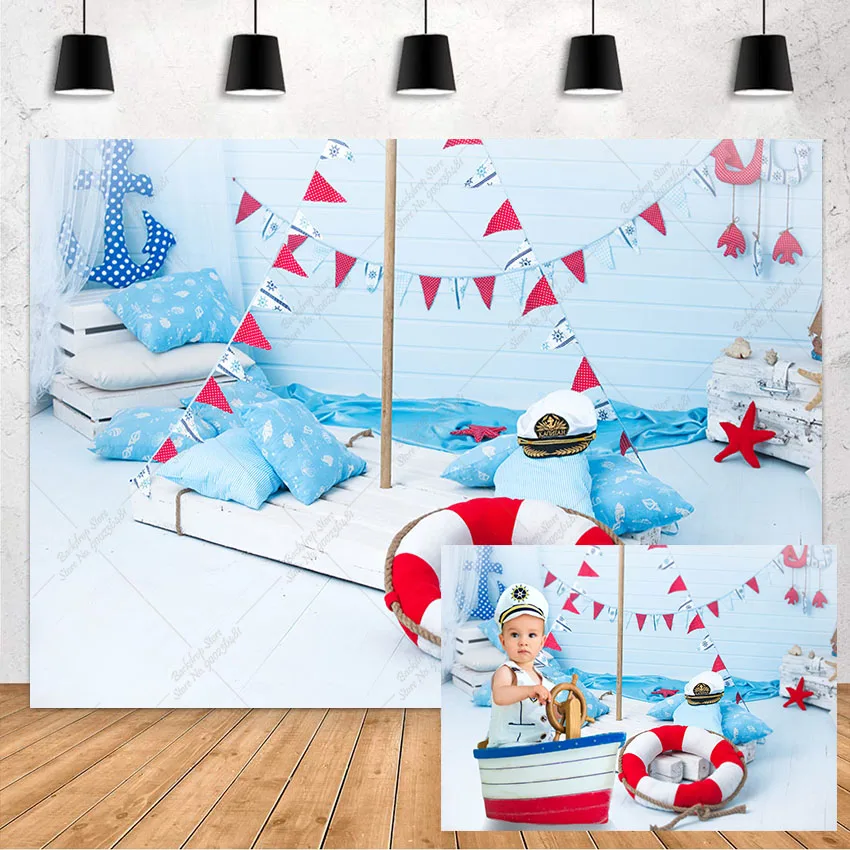 

Фон для фотографий Avezano, с навигацией, лето, морской флот, спасательный круг, декор вечеринка для мальчика день рождение, для новорожденных, п...