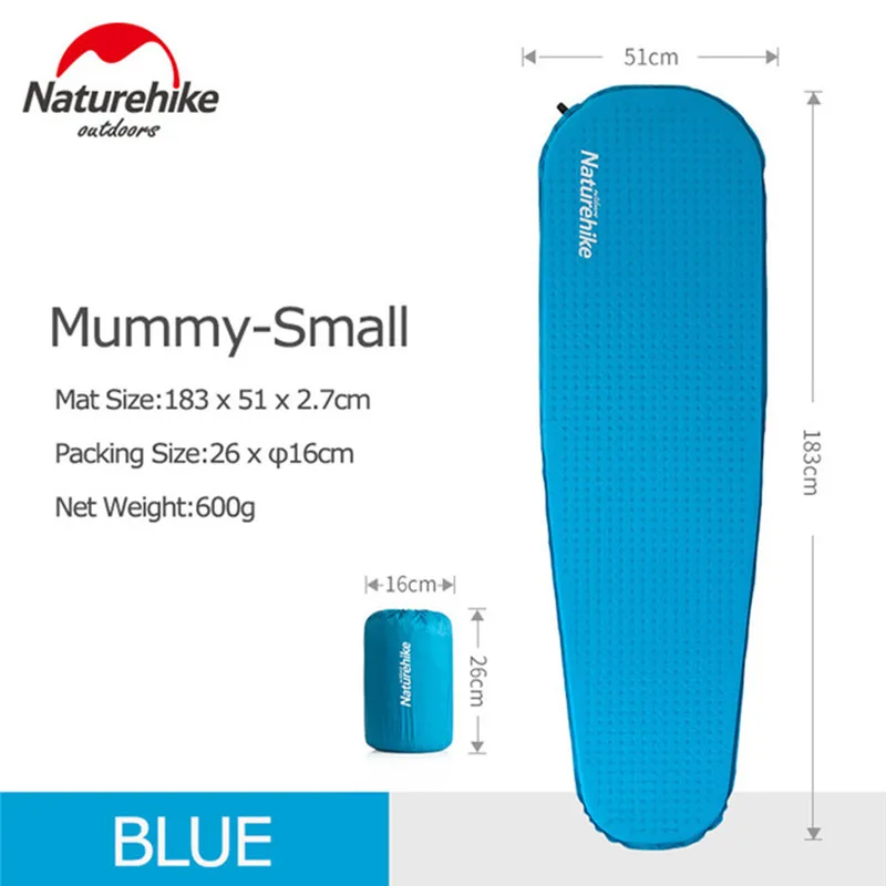 Blue Mu-standard Naturehike Самонадувающийся походный коврик Сверхлегкий походный открытый кемпинг матрас коврик высокое качество губка спальный коврик - Цвет: Blue Mu-standard
