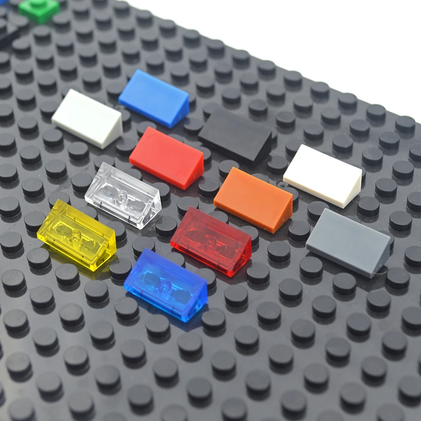 Конструктор сделай сам из 140 блоков фигурка гладкие конические кирпичи 1x2