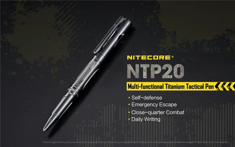 Murah NITECORE NTP20 Pena Taktis Titanium Mesin CNC Dengan Isi Ulang Jerman Untuk Pertahanan Diri Pemecah Kaca Dan Penulisan Harian