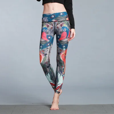 colour5 FlowerDance Фитнес Бег Йога Брюки для бега женские эластичные леггинсы для спортзала тонкие женские штаны для йоги - Цвет: colour5