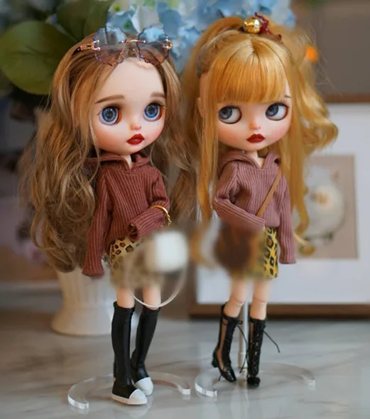 Новая шерстяная Толстовка для куклы Blyth с капюшоном Одежда кукол (подходит blyth pullip