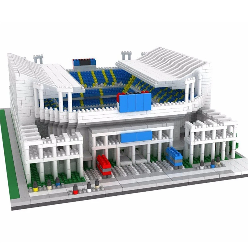 

YZ 064 World Famous Architecture Portugal Football Field Stadium 3D Model Mini Diamond Building Small Blocks Bricks Toy no Box
