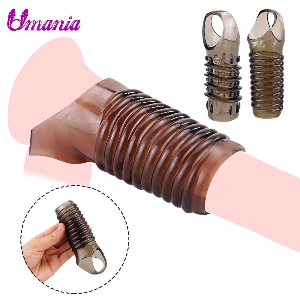 Силиконовые многоразовые насадки на пенис рукав гибкий увеличитель пениса