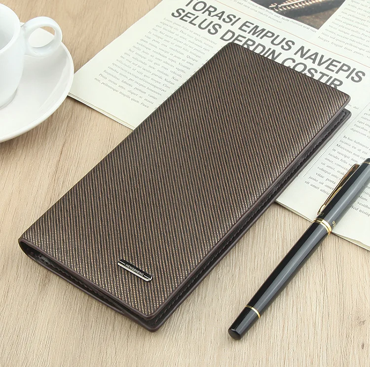 

Men's Long Wallet Thin 2 Folding Youth Student Multi-card Wallet Card Case Men's Hand Purse Multifunctional All-in-one Bag