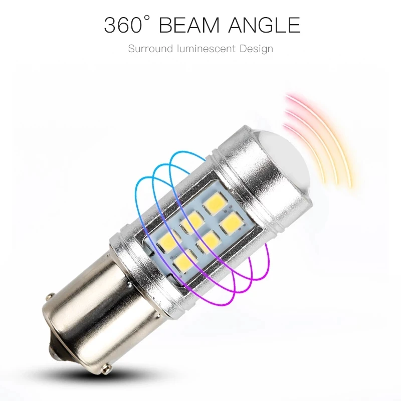 OKEEN 12В-24В 21SMD 2835 LED S25 светодиодный 1157 BAY15D BAY 15D P21/5W T20 7440 W21W автомобильная