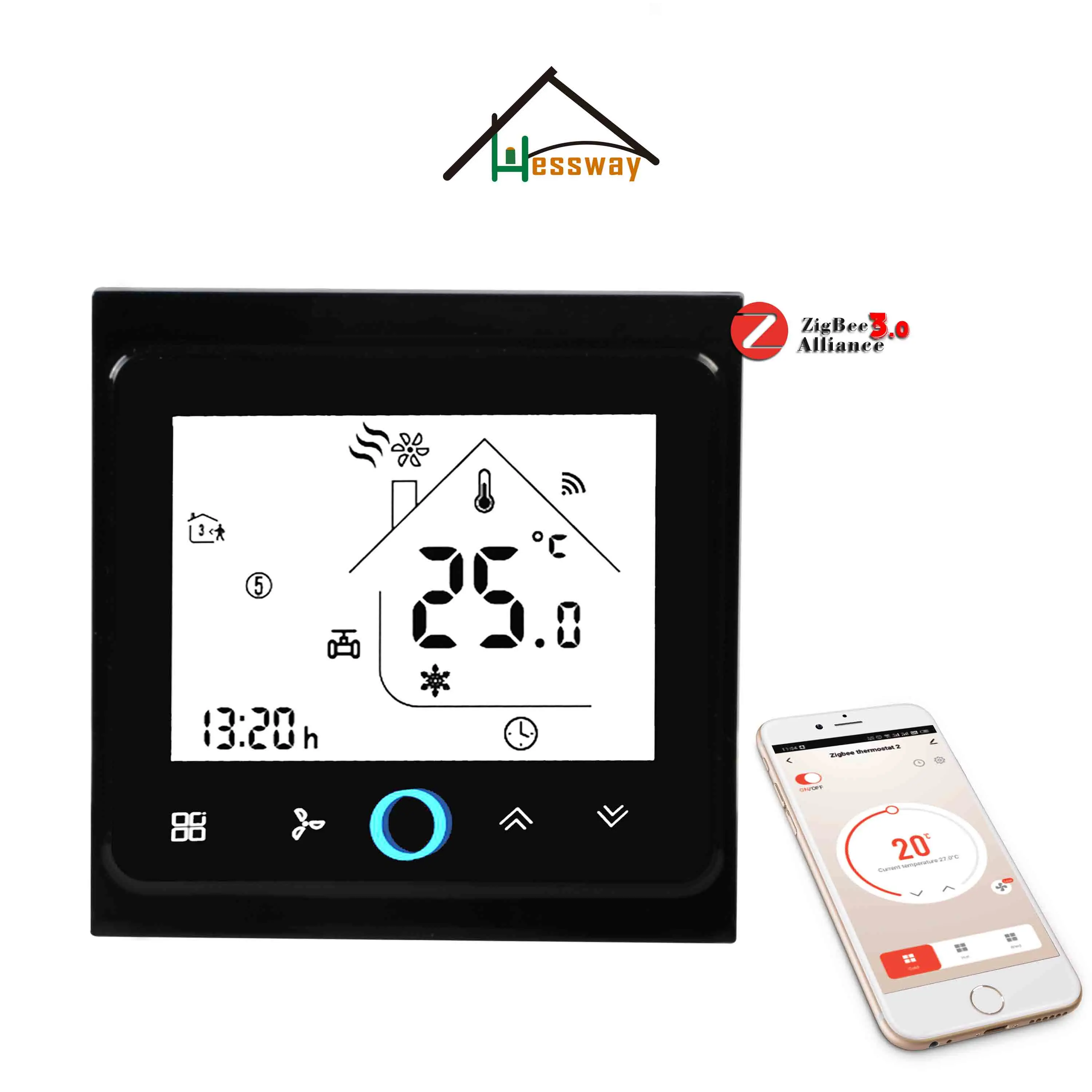 Термостат HESSWAY 2P4P с холодным нагревом Zigbee для комнатного регулятора температуры