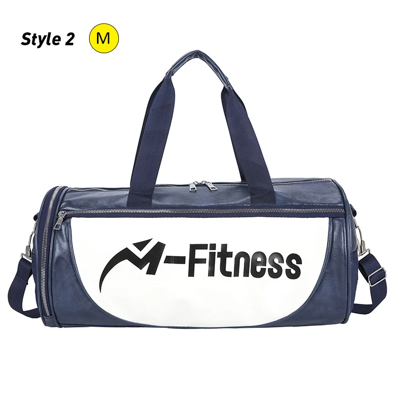Style 2 Blue M Мужская спортивная сумка для обуви из искусственной кожи, спортивная сумка для женщин, сумки для фитнеса, путешествий, багажа, сумки через плечо, черная, красная, XA686WD - Цвет: Style 2 Blue M