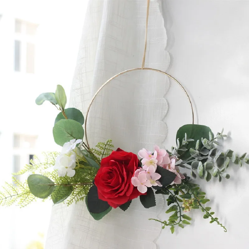 

30CM 20CM Wicker Wreath Decor Christmas Rattan Vine Ring Floral Hoop Natural Ornaments Craft Accessories DIY Flower Garland Gift