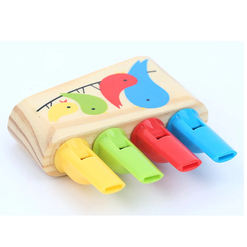 

1pc Baby Colorful Panpipe Wooden Toys Whistle Whistling Infant Musical Early Eduactional Develop Intelligence Toys for Children