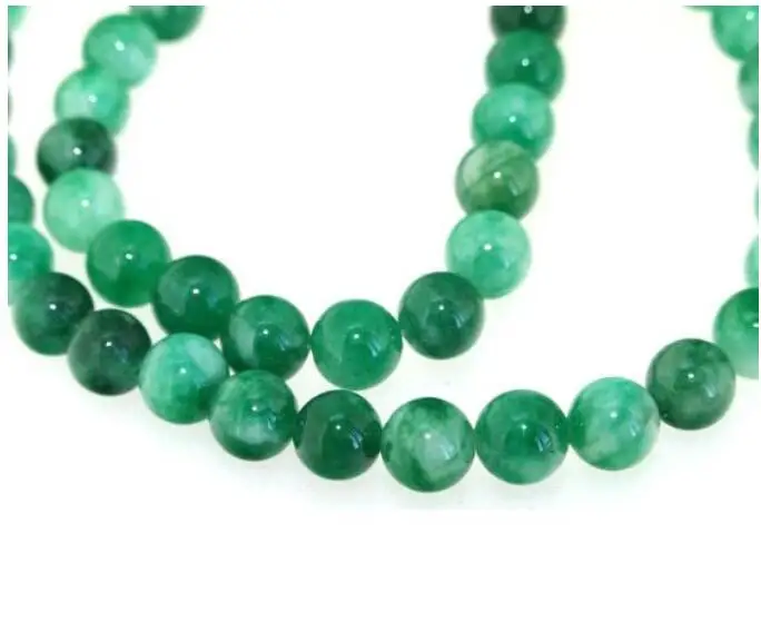 

Ювелирный магазин, 8 мм, зеленый нефритовый Круглый драгоценный камень, бусины россыпью на одной цепочке 15 дюймов