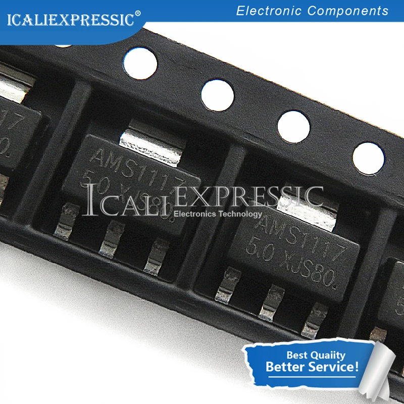 

50 шт. AMS1117-5.0 LM1117 СОТ-223 5V линейный регулятор в наличии