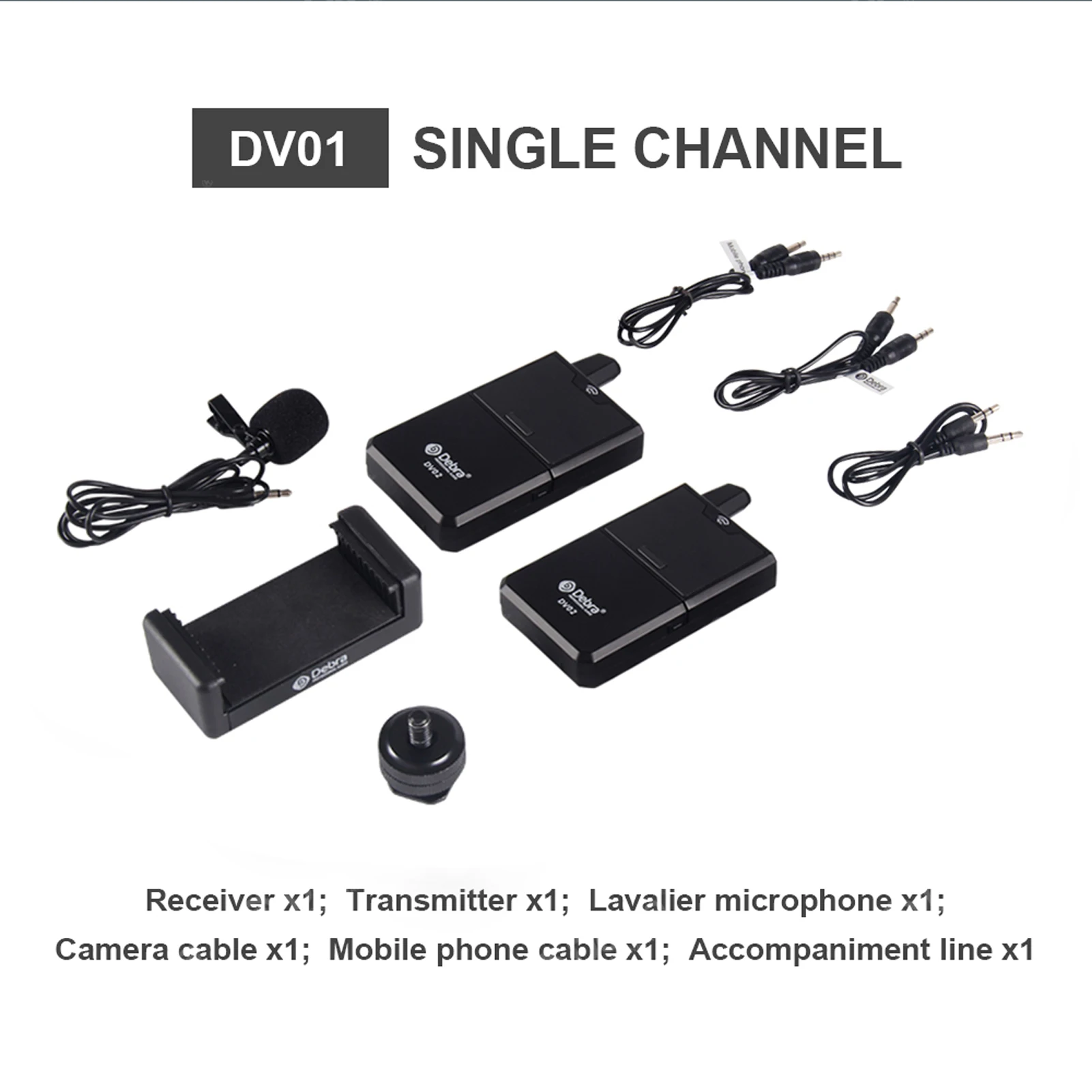 Беспроводной микрофон на клипсе UHF с аудиомонитором для смартфонов камер уличных