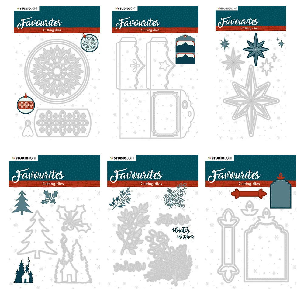 

New Snowflakes Christmas Tree Leaves Metal Cutting Dies Craft for Scrapbooking Handmade Knife Mould Blade Punch Stencils Die Cut