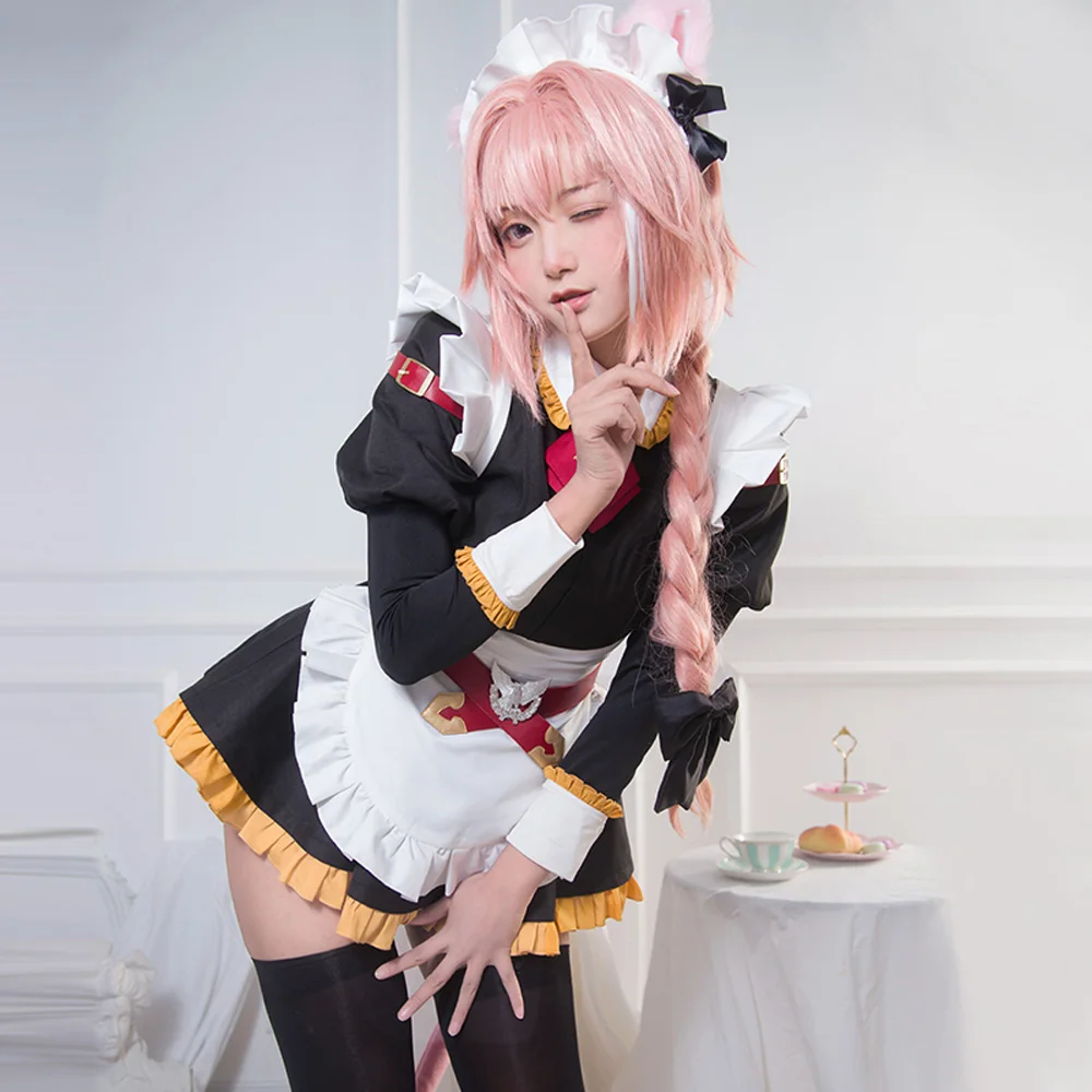 VEVEFHUANG аниме Fate/Grand Order Astolfo Косплей Костюм FGO Apocrypha горничная униформа платье