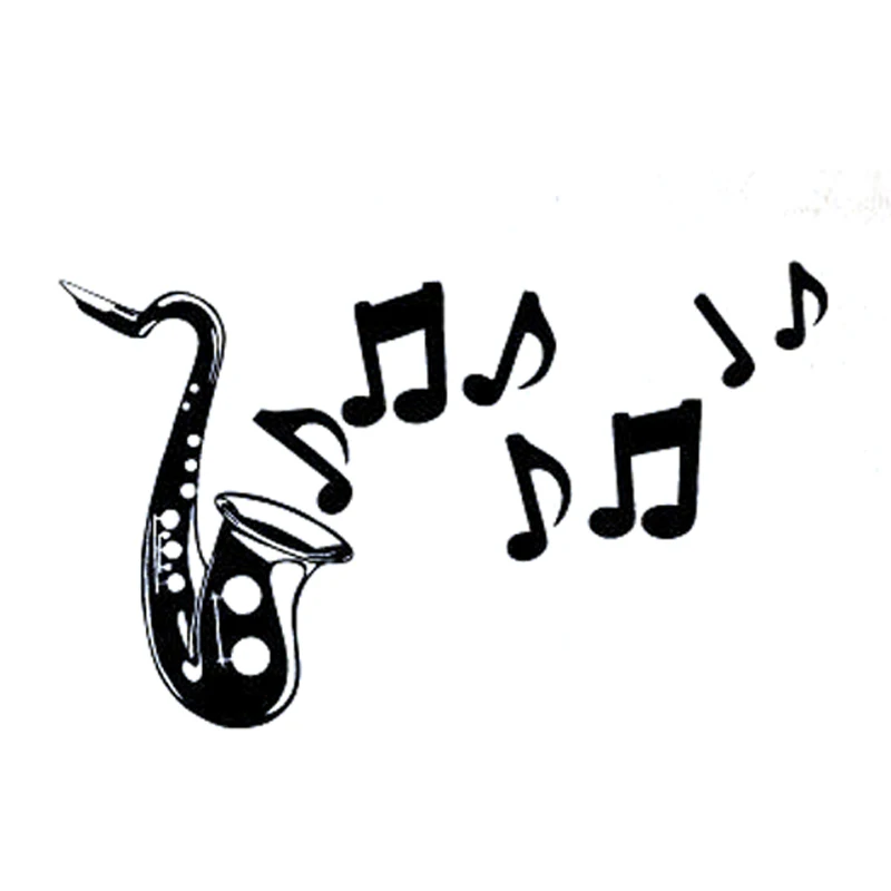 

17,1 см * 10,2 см интересный Музыкальный Саксофон символ Декор Автомобильная наклейка винил черный/Серебряный Jdm