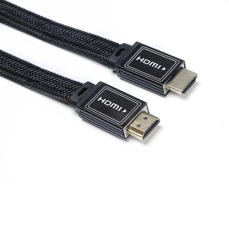 

High Quality HDMI Wire Gold Metal Borsets HDMI Wire Support 4 K 3D HDR Audio Wire for DVD player TV Box color black
