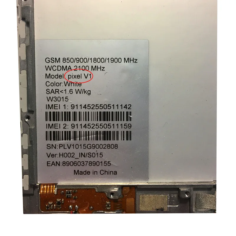 

5.5 White + Frame For LAVA Pixel V1 LCD Display With Touch Screen Digitizer Sensor Panel Assembly