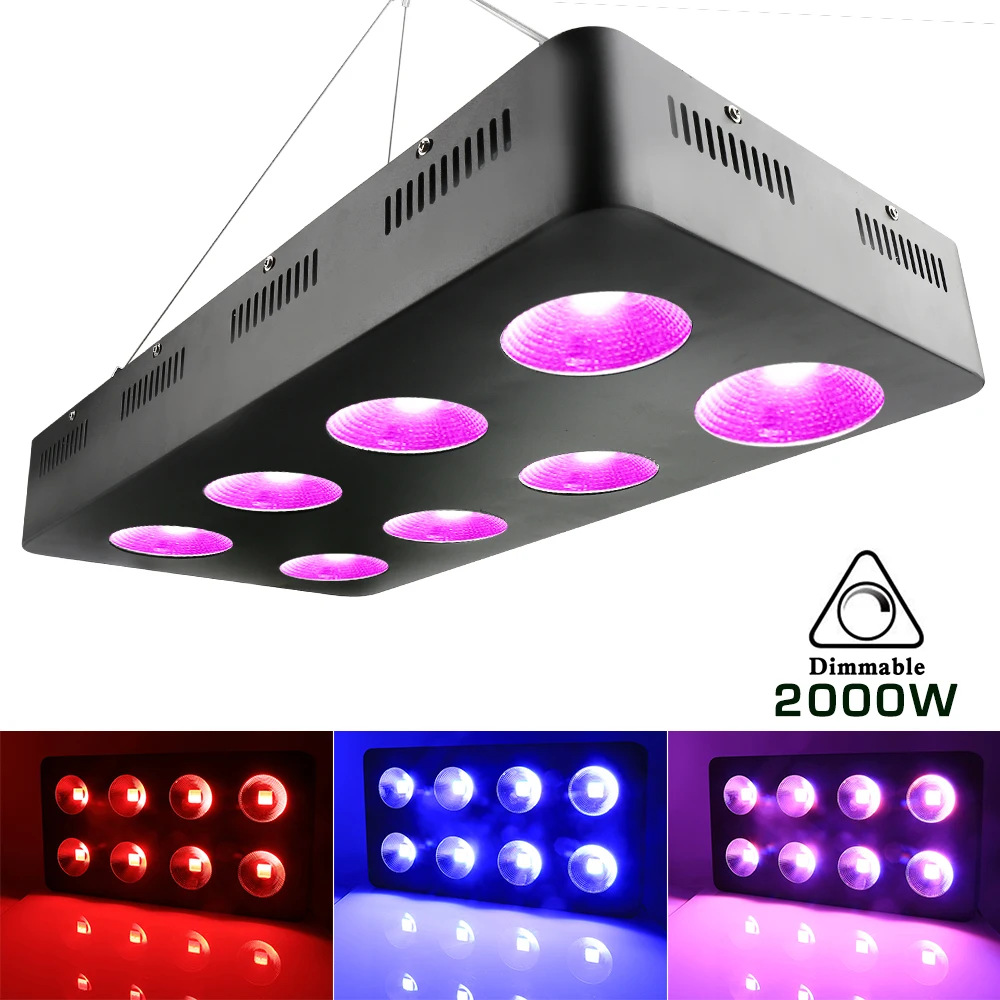 

2000W LED Grow Light COB Full Spectrum Led Plant Lamp For Indoor Plants Vegs Growth Flowering Hydroponics Greenhouse Grow Tent