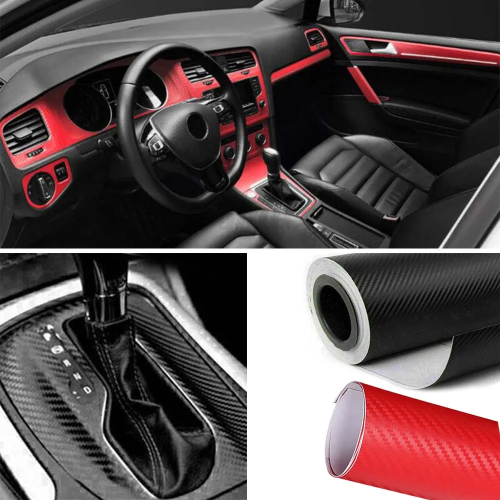 

Wrap Car sticker Carbon Fiber Auto Decal For Center Console Dashboard Accessory