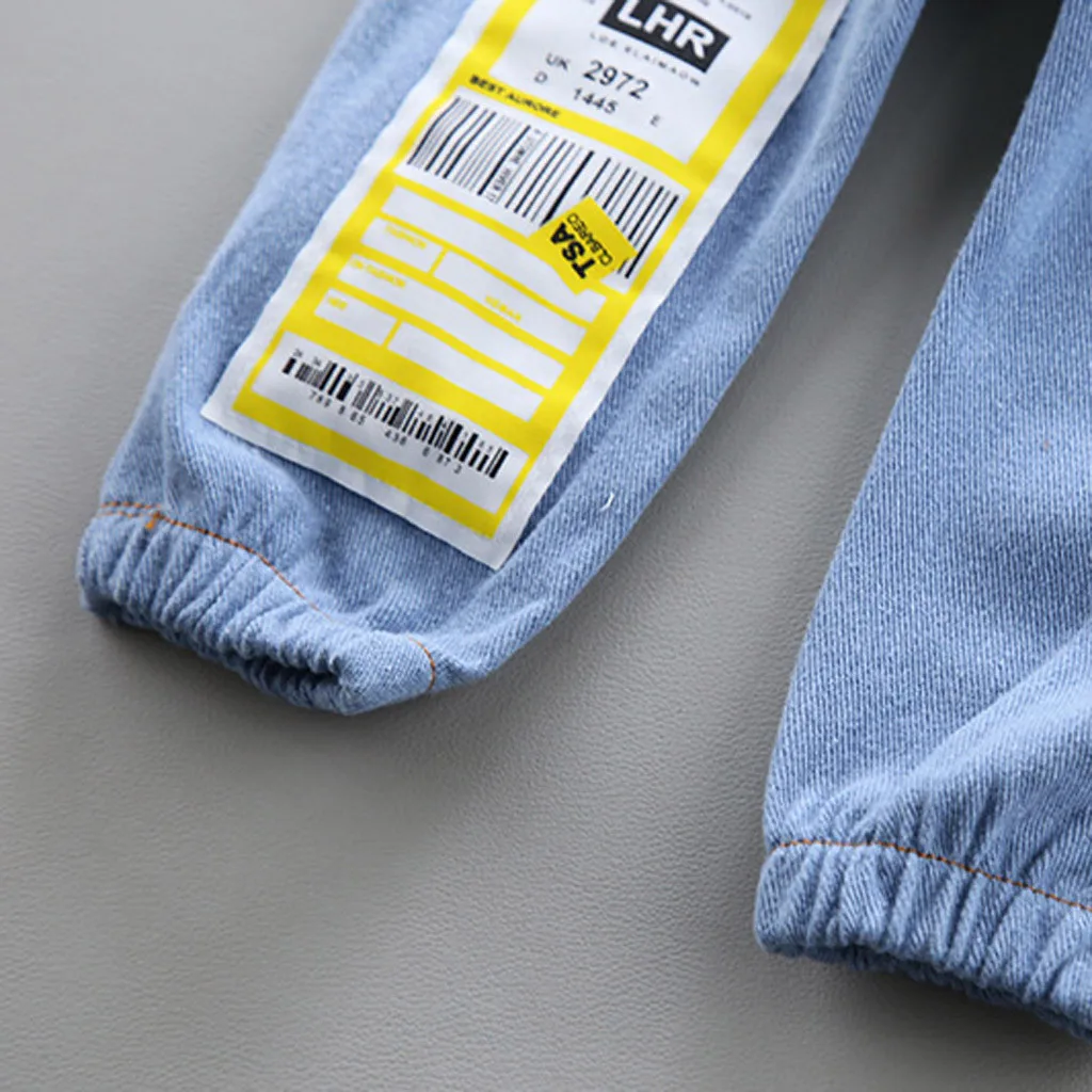 Футболка для маленьких мальчиков и девочек Джинсовая куртка пальто + штаны