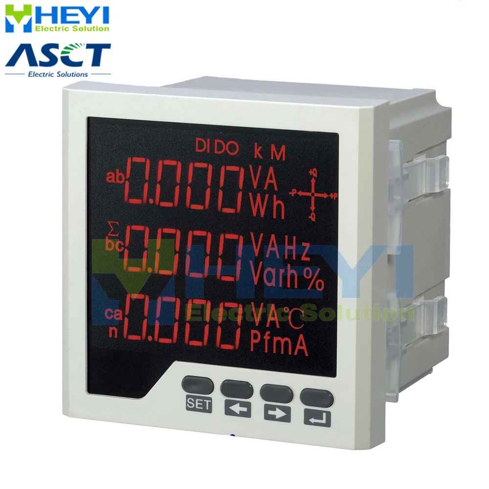 

Three phase digital meter 96*96mm smart multifunction meter with RS485 for current voltage frequency active power reactive power