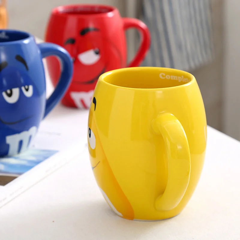 New Office 600ml M&ampM Bean Large Capacity Breakfast Milk Coffee Mug Cup/The best cute creative gift for your partner and family | Дом и сад
