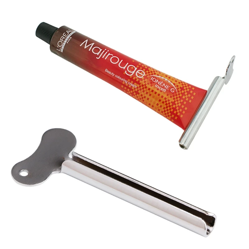 

Stainless Iron Metal Tube Toothpaste Hair Color Dye Cosmetic Oil Paint Squeezer 95AA