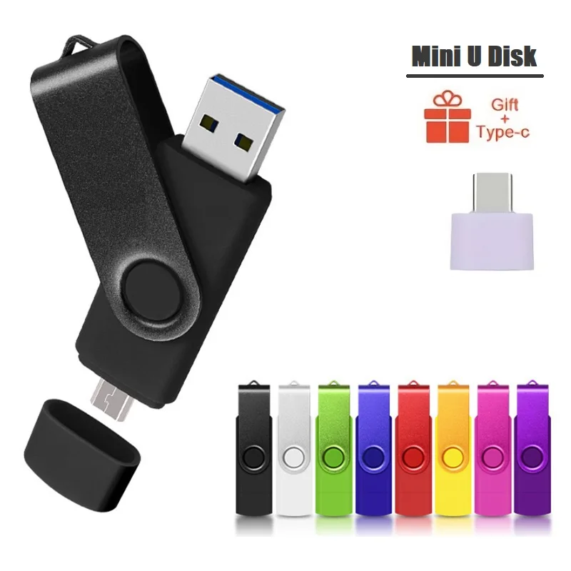 

Высокоскоростной OTG USB флэш-накопитель 3 в 1, портативный неопределяемый флэш-накопитель, карта памяти 32/64 ГБ, вращающийся U-диск для компьютер...
