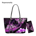 Роскошная сумка и кошелек Nopersonality для женщин, полинезийская Дамская Винтажная сумочка на плечо с цветочным узором