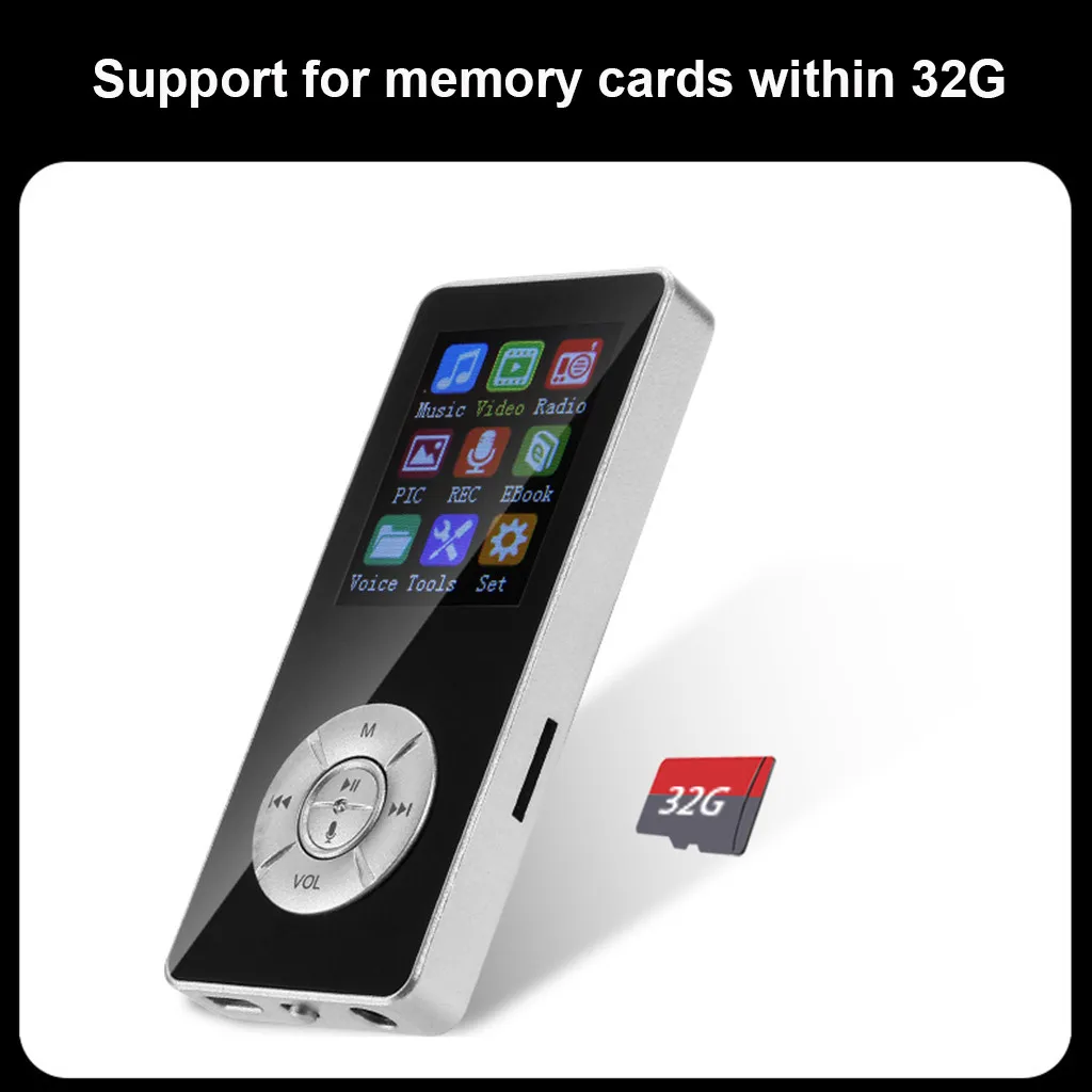 Bluetooth MP3 плеер Hifi портативный аудио Walkman с FM радио Электронная книга диктофон