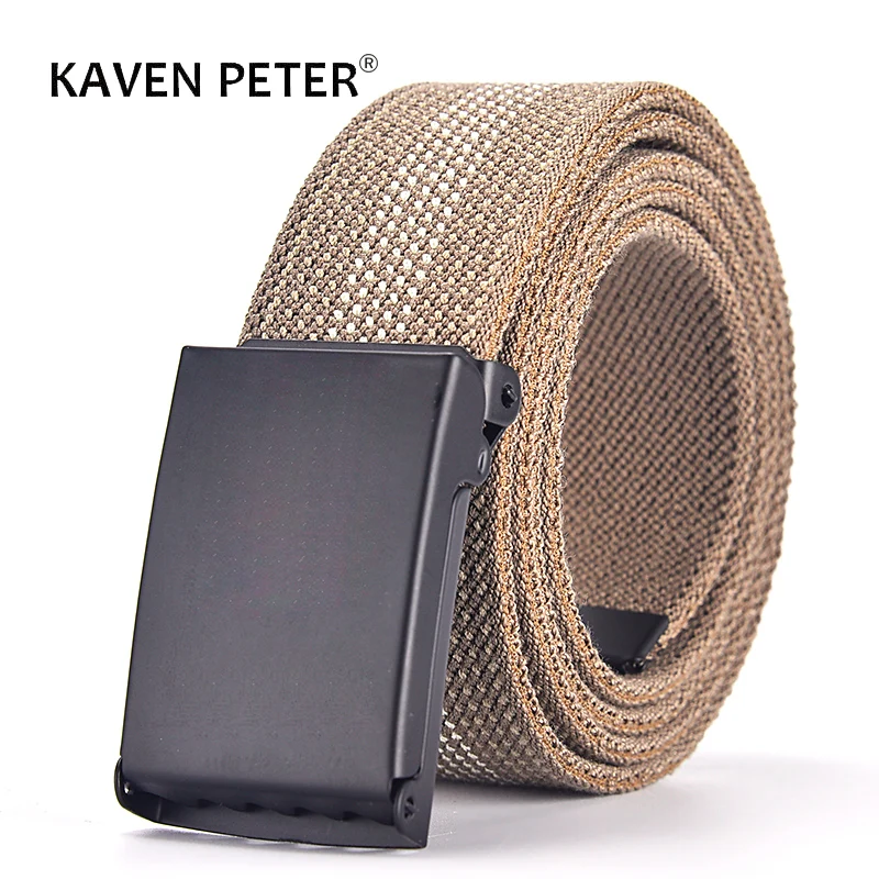 Men Military Casual Knitted Belt Male Woven Canvas Elastic Expandable Braided Stretch Belts Elasticity Webbing Strap Waistband
