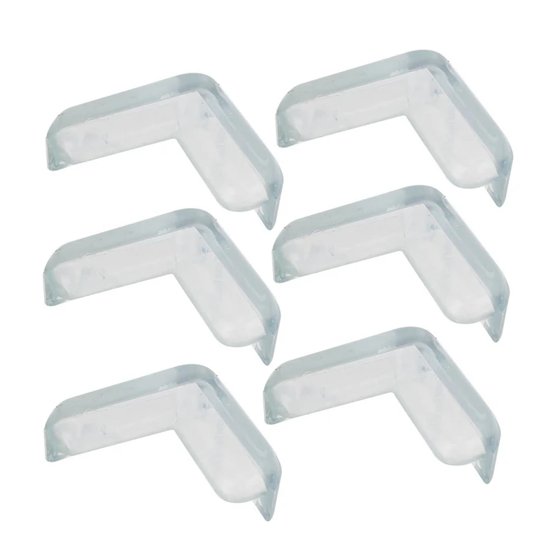 

6 Pcs Soft Rubber Desk Corner Pad Cover Protector Cushion Transparent
