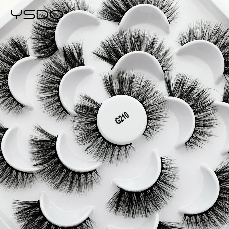 YSDO, 5/710 пар, норковые ресницы, макияж, искусственные 3d норковые ресницы, ручная работа, объемные ресницы, искусственные ресницы, maquillaje, натуральные накладные ресницы