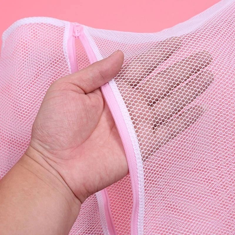 

3 Size Printing Zippered Mesh Laundry Bag Polyester Washing Net Bag For Underwear Sock Washing Machine Pouch Clothes Bra Bags