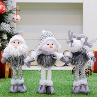 Плюшевые рождественские украшения стоячие игрушки рождественские фигурки Дед Мороз под елку Снеговик Олень для домашнего декора