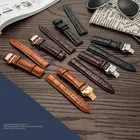 Ремешок для часов LEONIDAS, 18 мм, 19 мм, 20 мм, 21 мм, 22 мм, 24 мм, телячья кожа, ремешок для часов из кожи аллигатора, ремешок для часов Tissot Seiko